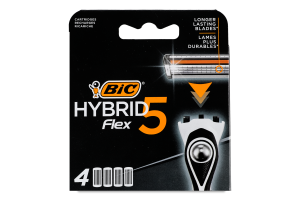 Картриджи сменные 5-лезвийные Hybrid Flex 5 BiC 4шт