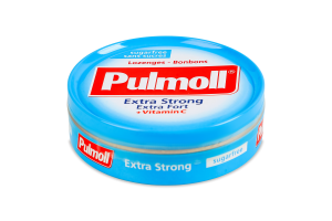 Леденцы без сахара с освежающим вкусом с подсластителями Extra Strong Pulmoll ж/б 45г