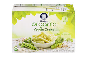 Gerber Organic Veggie Crisps Farm Greens - 5 CT