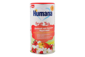 Чай для детей от 8мес растворимый Fruit Tea Humana тубус 200г