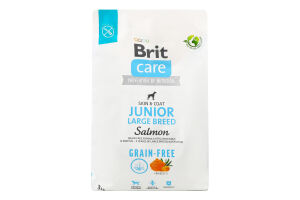 Корм д/молодих собак великих порід беззерновий з лососем сухий 3кг Бріт Кеа