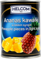 Ананасы кусочки в легком сиропе Helcom ж/б 565г