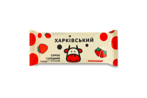 Сырок глазированный 23% сладкий с кранчем клубники Клубника Харківський м/у 36г