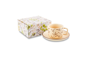 Чашка 120мл з блюдцем кераміка KYYW690