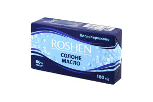 Масло кисловершкове 80% солоне Roshen м/у 180г