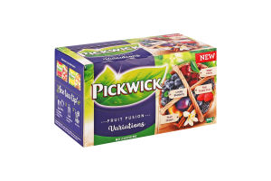 Напиток фруктово-травяной ассорти с кусочками фруктов и специями Variation blue Fruit fusion Pickwick к/у 20шт