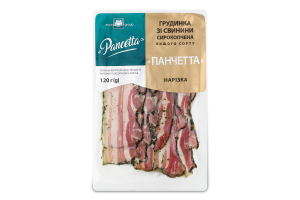 Грудинка Єврогруп Панчетта 120 г наріз. с/к в/ґ