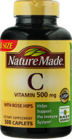 Nature Made C Vitamin 500mg Caplets - 500 CT