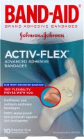Band-Aid Adhesive Bandages Activ-Flex Regular Size - 10 CT