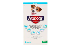Краплі протипаразитарні д/собак від 4 до 10кг Ataxxa спот-он 1мл KRKA