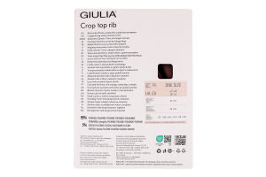 Футболка жіноча Giulia Crop top Rib winery