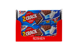Печиво затяжне з молочно-ванільною начинкою 2 Crack Roshen м/у 190г