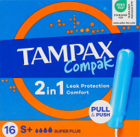 Тампони Компак супер плюс з аплікатором 16шт Тампакс