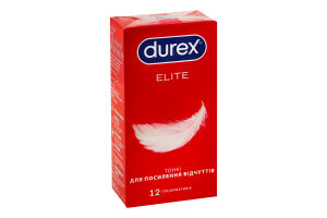 Презервативы латексные тонкие с силиконовой смазкой Elite Durex 12шт