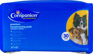 Companion Premium Housetraining Pads for Dogs & Puppies - 30 CT