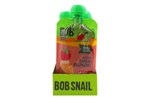Пюре фруктово-ягодное пастеризованное Банан-малина Смузи Bob Snail д/п 120г