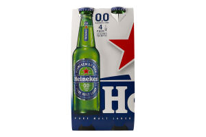Пиво спеціальне 4х330мл 0% безалкогольне світле фільтроване пастеризоване Heineken пл