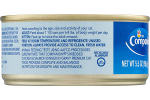 Companion Premium Cat Food Shredded Chicken & Salmon Dinner in Gravy