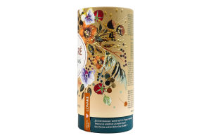 Чай зеленый байховый листовой с кусочками фруктов лепестками цветов и ароматом малины Ночь Клеопатры Lovare тубус 80г