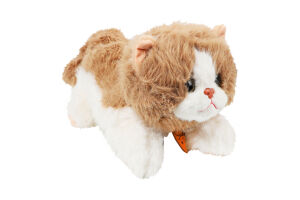 Іграшка Котик Томі біло-бежева поліестер 30см Yiwu