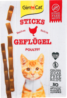Ласощі д/котів Палички м"ясні з м"ясом птахів 4шт Джим Кет