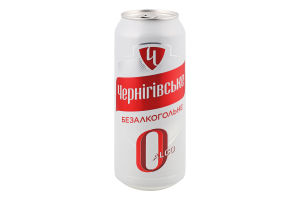 Пиво 0.5л 0.5% безалкогольное светлое пастеризованное 0 Alco Чернігівське ж/б