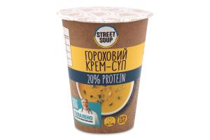 Крем-суп швидкого приготування гороховий 50г стакан Стріт суп