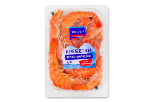Креветки целые варено-охлажденные 20-40 Norven лоток 280г