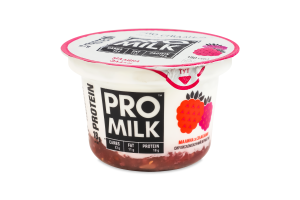 Сир кисломолочний 6.2% зернистий з наповнювачем Малина зі злаками Protein Pro Milk ст 180г