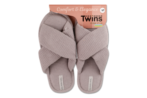 Тапочки открытые домашние женские вафельные Twins Home Style №1958 36-40