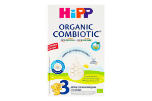 Смесь молочная сухая для детей от 12мес 3 Organic combiotic Hipp к/у 500г