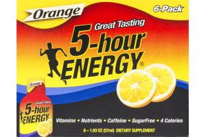 5-Hour Energy Dietary Supplement Orange - 6 CT