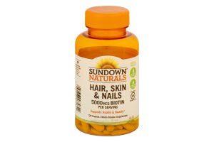 Sundown Naturals Hair, Skin & Nails 5000 mcg Biotin per serving - 120 CT