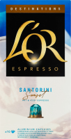 Кофе натуральный жареный молотый в капсулах Santorini Sunset Destinations Espresso L'OR 52г к/у