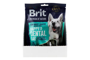 Лакомство для собак с коллагеном и спирулиной Палочка-зубочистка L Happy Dental Day Premium by Nature Brit д/п 250г