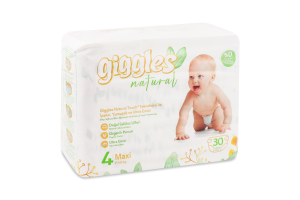 Підгузки Нейча максі 4 7-18кг 30шт Гіглс