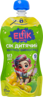 Сок для детей от 5мес восстановленный стерилизованный без добавленного сахара Яблоко-виноград Elfik Magic д/п 175мл