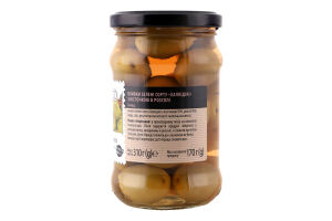 Оливки зеленые сорта Халкидики с косточкой в рассоле Greek Almito с/б 310г