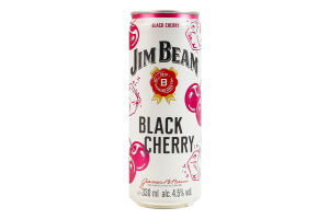 Напиток слабоалкогольный 0.33л 4.5% Black Cherry Bourbon Jim Beam ж/б