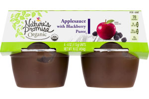 Nature's Promise Organic Applesauce with Blackberry Puree - 4 CT