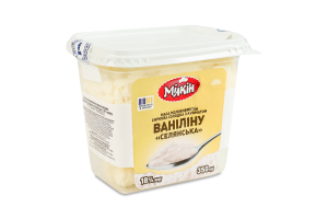 Масса творожная 18% молокосодержащая сладкая с ароматом ванилина Крестьянская Мілкін п/у 350г