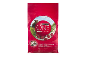 Purina One SmartBlend Small Bites Beef & Rice Formula Adult Premium Dog Food