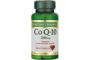 Nature's Bounty CoQ-10 200 MG Rapid Release Softgels - 45 CT