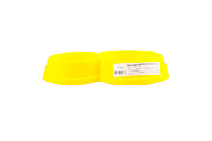 Миска д/котів №0 75мл+125мл жовта подвійна Природа