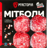 Мітболи заморожені з відбірної яловичини М'ясторія к/у 240г
