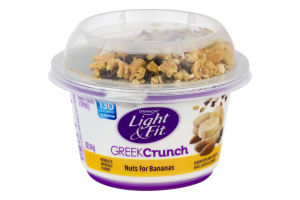 Dannon Light & Fit Greek Crunch Nonfat Yogurt Nuts for Bananas