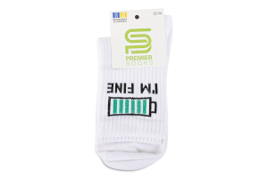 Шкарпетки Premier socks Bye-I'm fine білий р.22-24