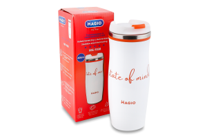 Термокружка 400мл біла н/ж сталь подвійні стінки Меджіо