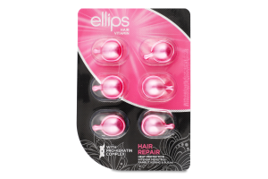 Вітаміни д/волосся Відновлення з про-кератиновим комплексом 6*1мл капсули Ellips