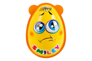 Яйцо пластиковое для девочки и мальчика с конфетами и сюрпризом Smiley face Wooow п/у 35г в ассорт